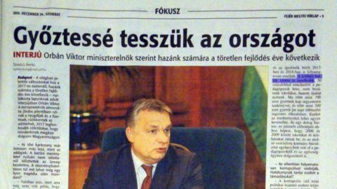 A megváltoztatott Orbán-interjú 2016 decemberében jelent meg
