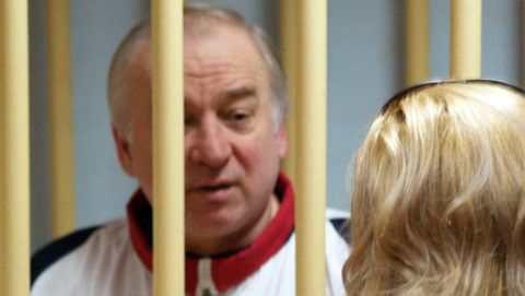 (FILES) In this file photo taken on August 09, 2006, former Russian military intelligence colonel Sergei Skripal attends a hearing at the Moscow District Military Court in Moscow.
The head of the British military facility analysing the Novichok nerve agent used to poison Russian spy Sergei Skripal and his daughter Yulia, said on April 3, 2018, that it has 