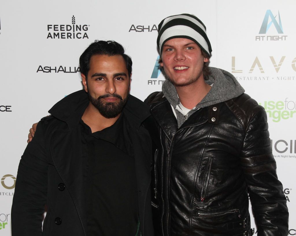 NEW YORK, NY - JANUARY 21:  Manager Ash Pournouri and DJ/producer Avicii  attend their Feeding America benefit at LAVO on January 21, 2012 in New York City.  (Photo by Taylor Hill/Getty Images)