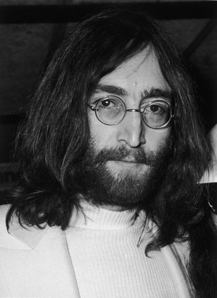 2nd April 1969:  Singer, songwriter and guitarist John Lennon (1940 - 1980) of The Beatles, at a press conference at Heathrow airport on his return from honeymoon with Yoko Ono.  (Photo by George Stroud/Express/Getty Images)