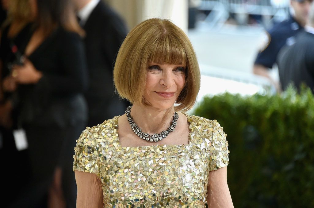NEW YORK, NY - MAY 01:  Anna Wintour attends the "Rei Kawakubo/Comme des Garcons: Art Of The In-Between" Costume Institute Gala at Metropolitan Museum of Art on May 1, 2017 in New York City.  (Photo by Mike Coppola/Getty Images for People.com)