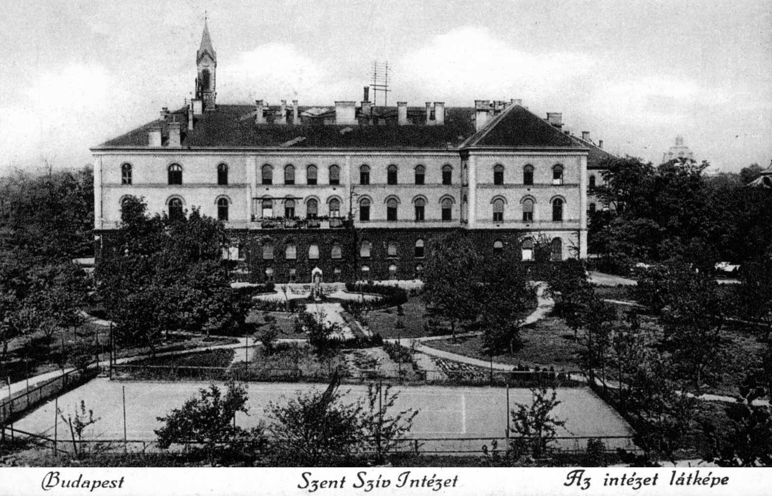 Az épület képe egy századfordulós képeslapon.
