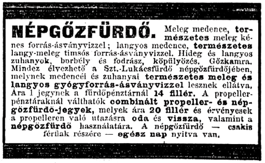 Reklám a Népszava 1905. május 20-i számában.