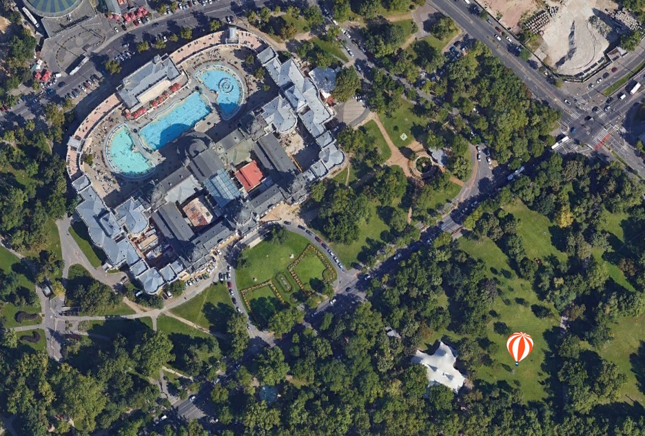 A ballon leendő helye a Google 2016-os műholdképén.