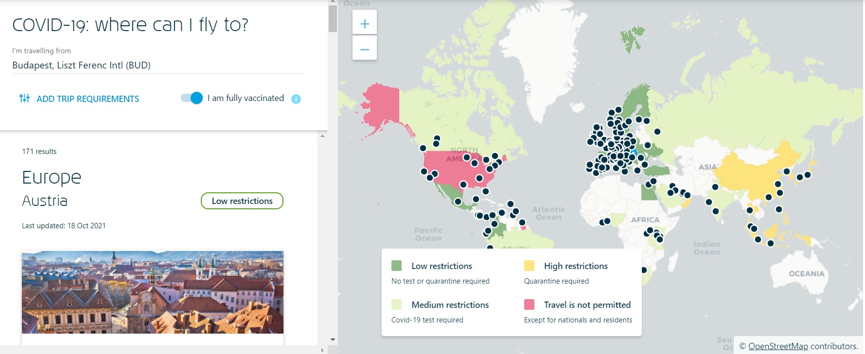 Interaktív térképen nézhető, milyen beutazási korlátozások vannak a világban