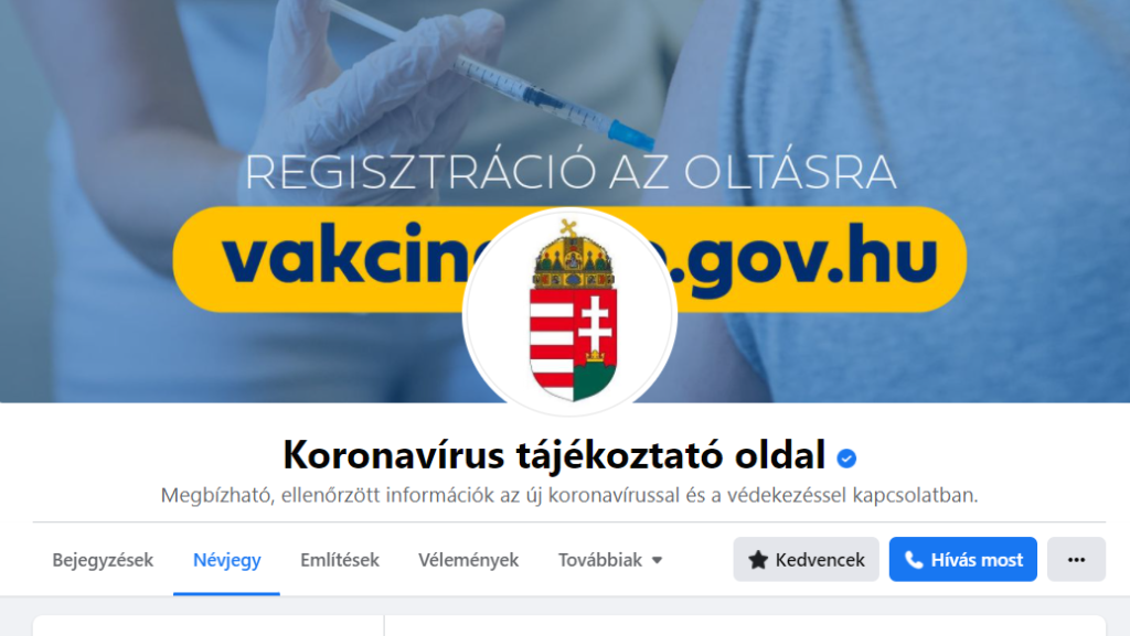 A Koronavírus tájékoztató oldal egyetlen profilt követ a Facebookon, nem fogja kitalálni, kicsodát