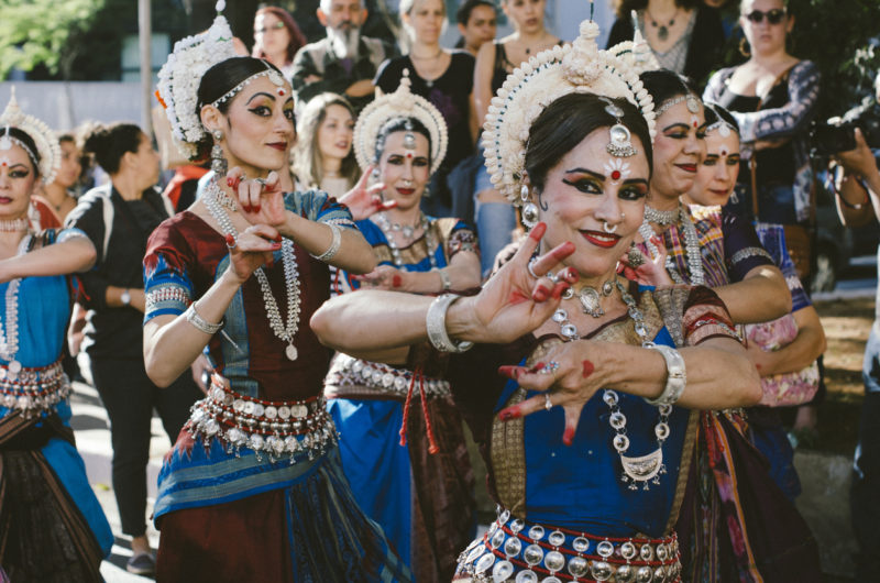 Hare krishna Festival at Avenisa Paulista, SÃ£o Paulo - Brazil. Celebrating Indian culture with dances and music.