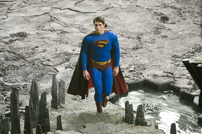 Superman (BRANDON ROUTH) investigates a strange new land formation in Warner Bros. Pictures' and Legendary Pictures' action adventure Superman Returns.